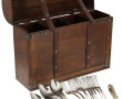 Coffret en bois en forme de cartable pou