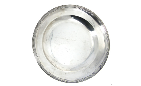 Plat rond en argent, poinçon minerve, po