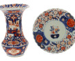 JAPON - Vase à col évasé (H 25 cm) et as