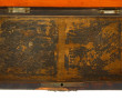 Boîte ancienne en placage et métal, déco