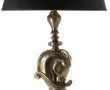 Pied de lampe en métal en forme de tête 