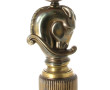 Pied de lampe en métal en forme de tête 