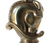 Pied de lampe en métal en forme de tête 