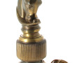 Pied de lampe en métal en forme de tête 