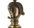 Pied de lampe en métal en forme de tête 