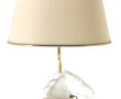 LE DAUPHIN - Lampe en laiton et verre mo