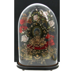 Grand globe de mariée garni d'un décor a