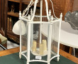 Lanterne laquée blanche 3 lumières H. 47