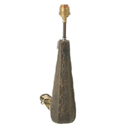 Pied de lampe circa 1910 en laiton repou