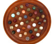 Jeu de solitaire en bois et pierres dure