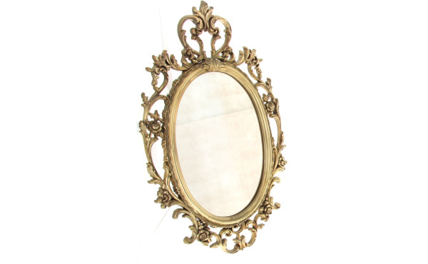 Miroir décoratif en plastique doré H.84 