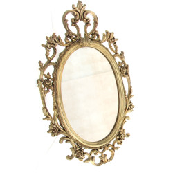 Miroir décoratif en plastique doré H.84 