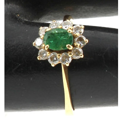 Petite bague en or jaune 18 carats, poin