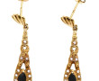 Paire de BO pendantes en or jaune, poinç