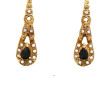 Paire de BO pendantes en or jaune, poinç