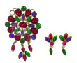 Parure fantaisie en métal et cabochons d