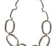 Collier fantaisie en bronze argenté repr