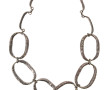 Collier fantaisie en bronze argenté repr