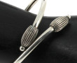 Bracelet jonc ouvert en argent à motif d