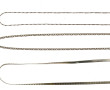Collier en argent maille plate à motifs 