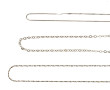 Lot de 3 chaînes en argent, poids 7,80 g