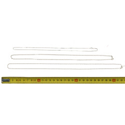 Lot de 3 chaînes en argent, poids 7,80 g