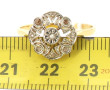 Bague ancienne deux ors 18 cts, sertie d