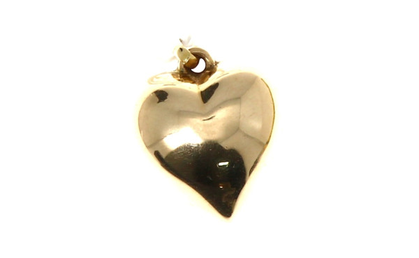 Pendentif coeur en or jaune 14 carats, H