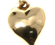 Pendentif coeur en or jaune 14 carats, H