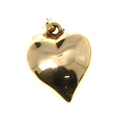 Pendentif coeur en or jaune 14 carats, H