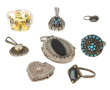 Lot de bijoux en argent : 5 pendentifs (