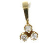Pendentif en or jaune 14 cts serti de 3 