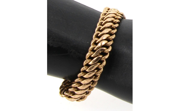 Bracelet en or jaune 18 carats, poinçon 