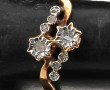 Bague ancienne deux or 18 cts, poinçon t