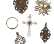 Lot de bijoux en argent : 2 pendentifs c