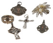 Lot de bijoux en argent : 2 pendentifs c