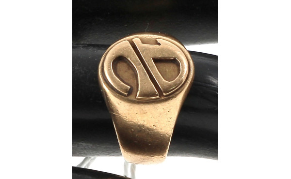 Chevalière en or jaune 18 carats, poinço