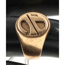 Chevalière en or jaune 18 carats, poinço