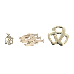 Lot de 2 broches en argent dont une en f