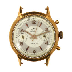 Boîtier de montre chronographe en or jau