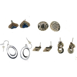 Lot de 5 paires de BO en argent dont une