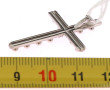 Pendentif croix en or gris 18 carats, po