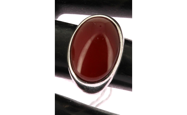 Bague jonc en argent 925ème sertie d'un 