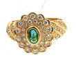 Bague en or jaune 18 carats, poinçon têt
