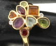 Bague "Tutti frutti" en or jaune 18 cara