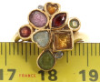 Bague "Tutti frutti" en or jaune 18 cara