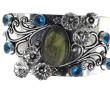 Important bracelet manchette en argent 9