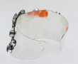 Important bracelet manchette en argent 9