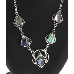 Collier en argent 925ème et nacre d'orme