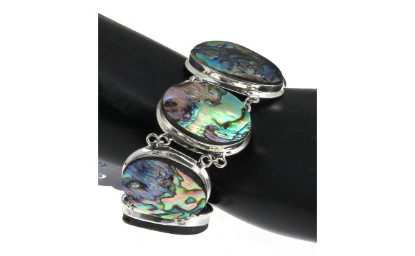 Bracelet ligne en argent 925ème et nacre